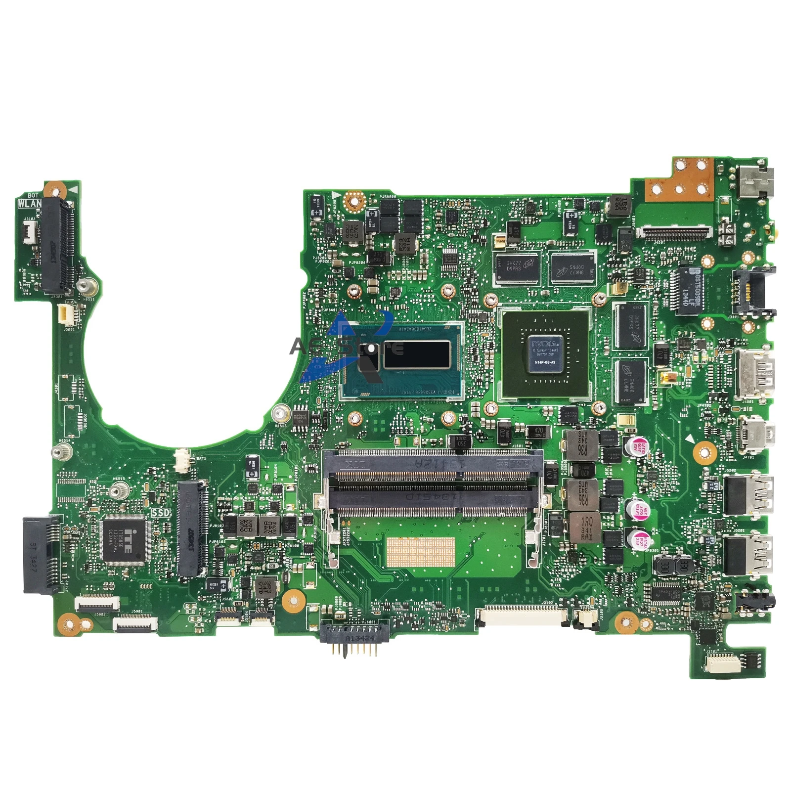 N550LF  Notebook Mainboard For ASUS N550L Q550LF Q550L Laptop Motherboard I5-4200U I7-4500U GT745M/2G MAIN BOARD TEST OK