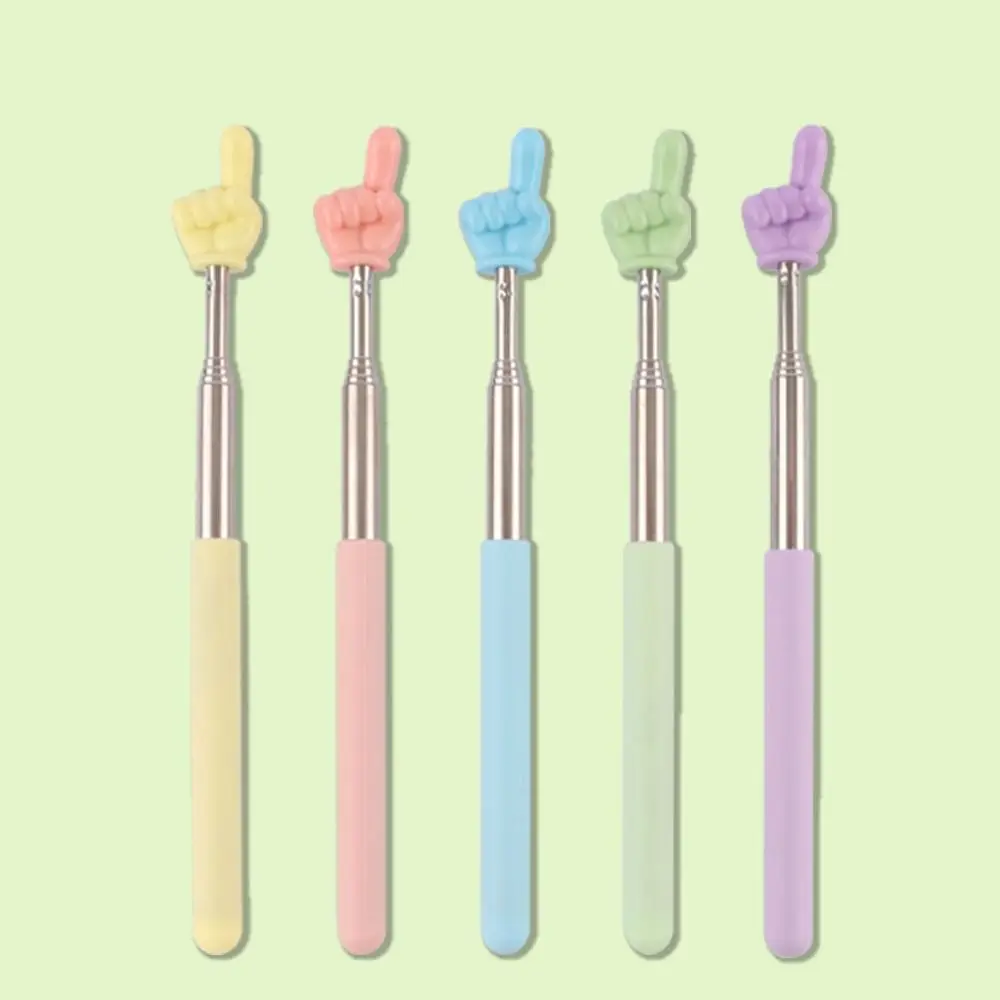 Telescopic Reading Guide Pointer Finger Shape Anti-slip Teaching Pointer Stick Portable Mini Handheld Blackboard Presenter Stick