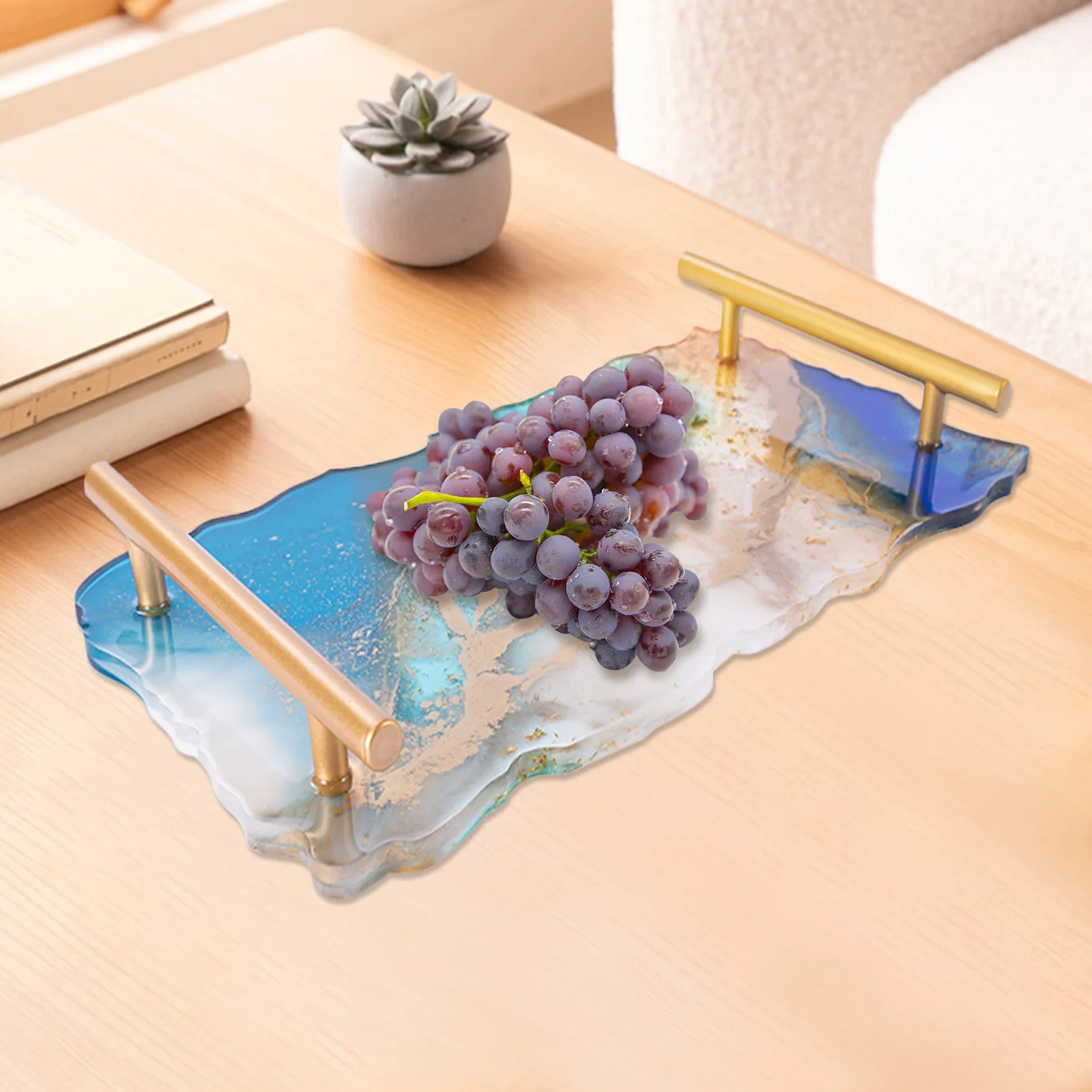 

DIY Resin Tray Mold Silica Gel Lightweight Compact Crafts Unique Home Banquet Family Gathering Daily Use Decorations Fruit Plate