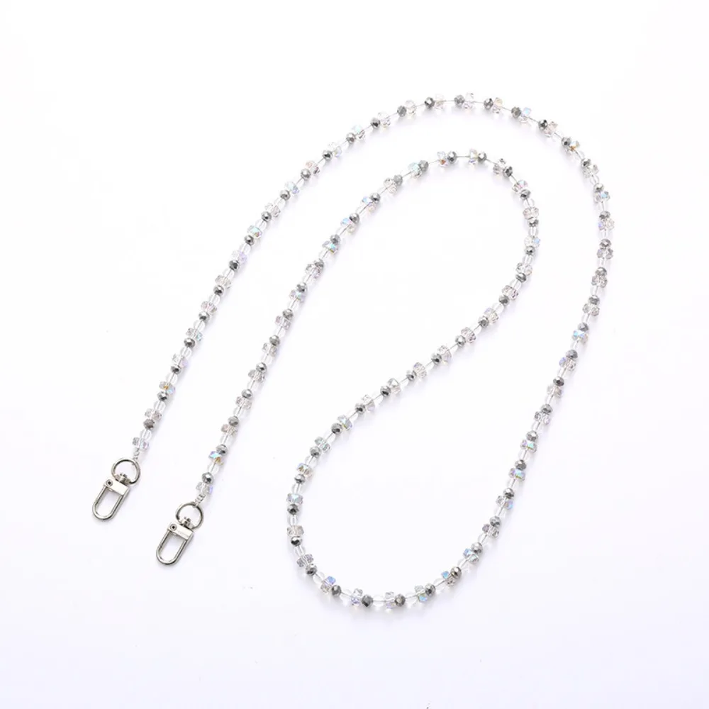 

Цепочка для телефона через плечо с сердечком и бисером, длинный стильный ремешок через плечо для мобильного телефона, милая цепочка для сумки, шейные ремни для телефона