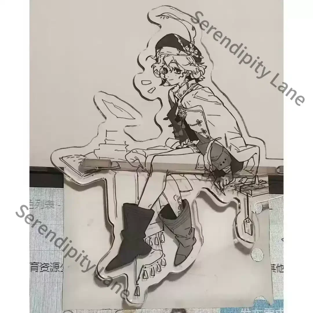 Reverse:1999 Cosplay Recoleta Acrylic Standee Line Art Character Desk Display Decor Line Art Character Sitting Collecting