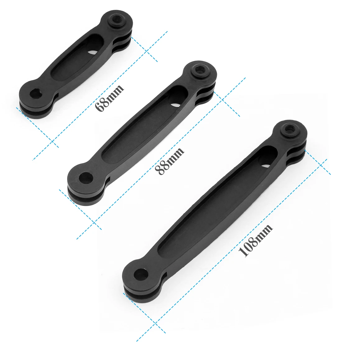 Aluminium Helm Verlängerung Arm Selfie Stick Pole Stativ Adapter Halterung für Gopro 13 12 für Insta360 X4 Action 5Pro Tasche 3 Halter – Detail 11