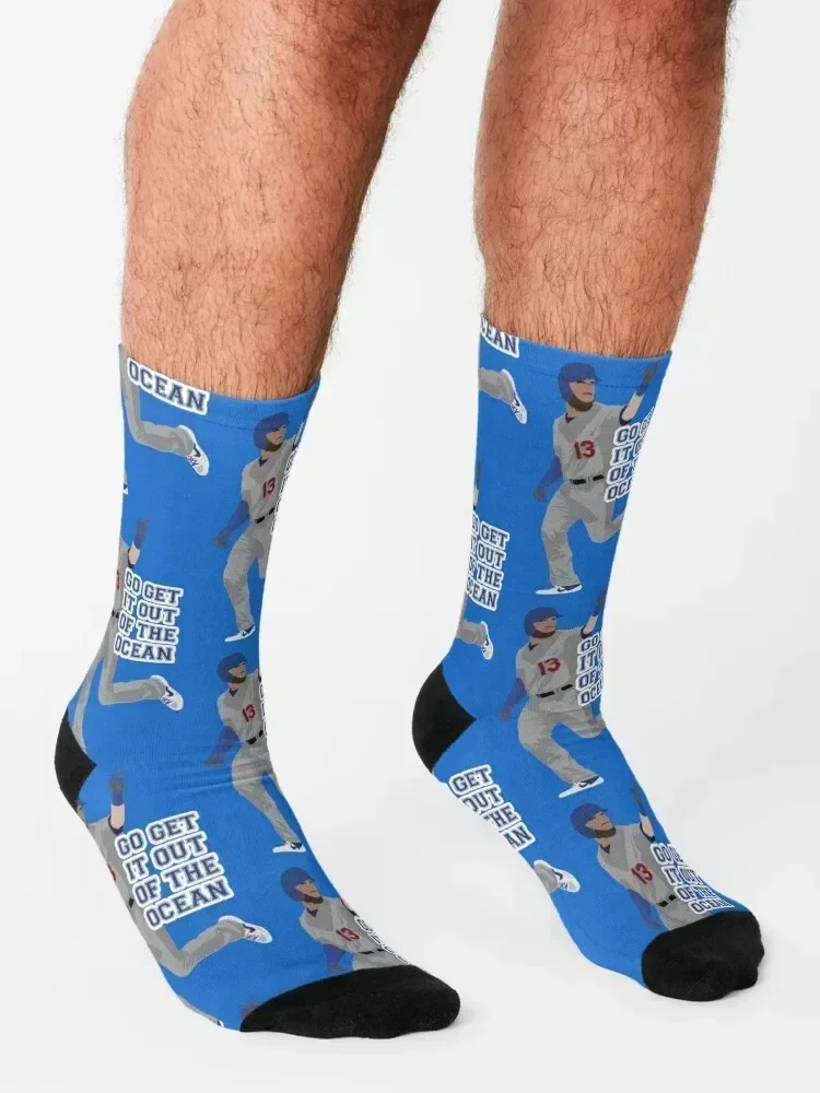 جوارب Max Muncy Go Get It Out of The Ocean هدية للرجال من القطن عالي الجودة للمشي لمسافات طويلة جوارب بناتي للرجال #3