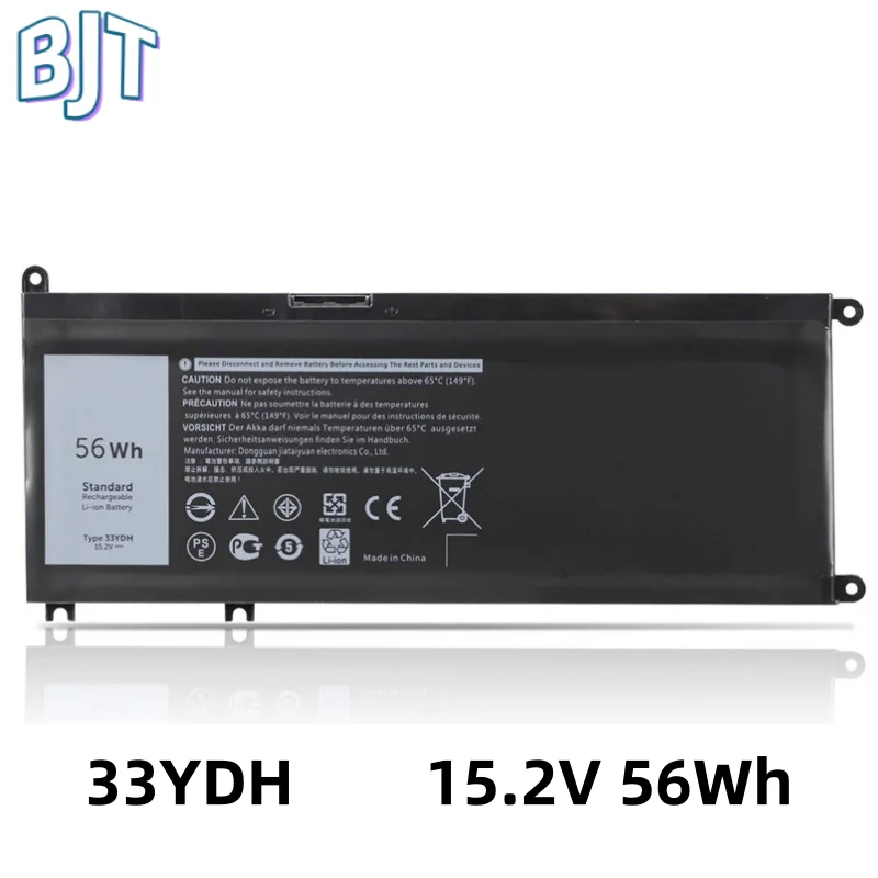 

New 4Cell 15.2V 56Wh Laptop Internal Battery 33YDH for Dell Latitude 3380 3480 3490 3590 3580 Inspiron 15 17 7000 7FHHV PVHT1