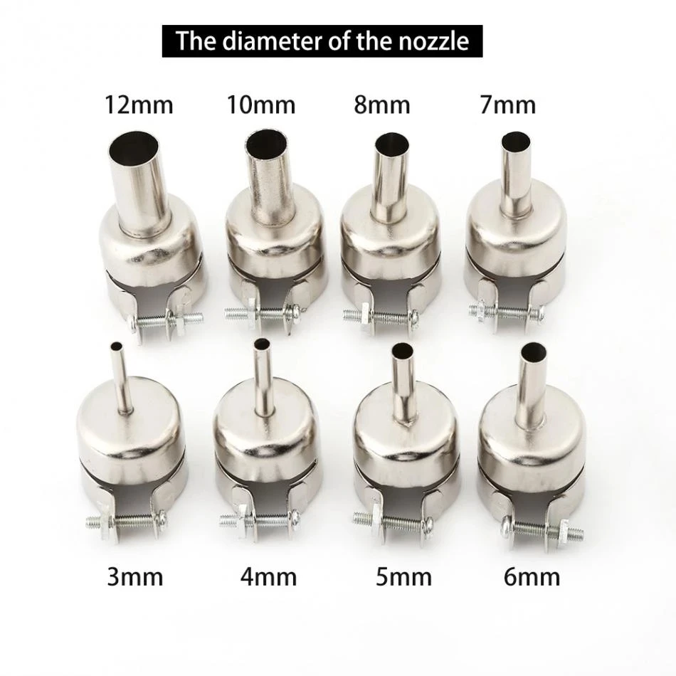 

1pcUniversal Nozzles For 850 852D 898 Soldering Station Hot Air Welding Nozzle For A Variety Of Hot Air Desoldering Station Tool