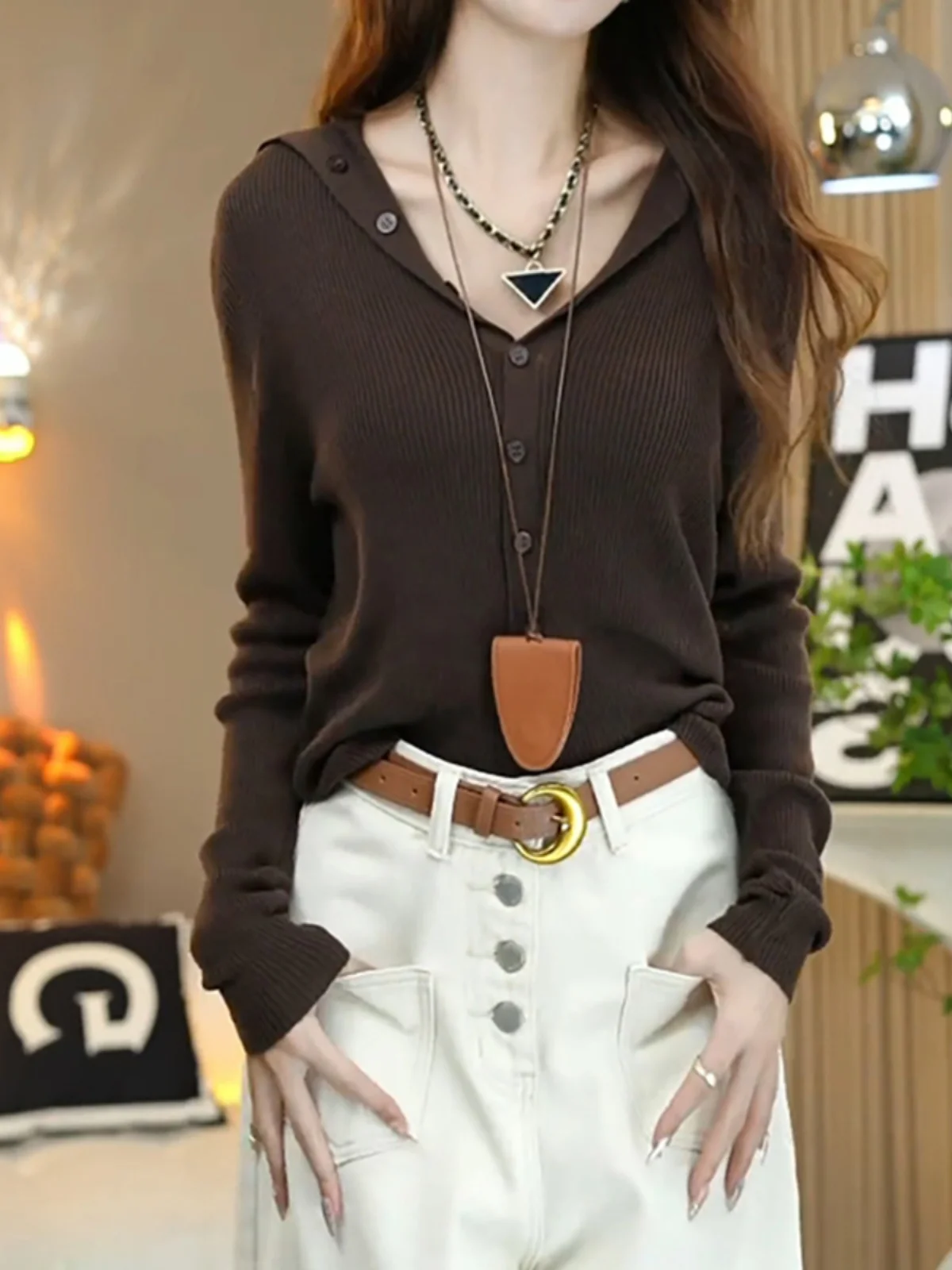 البلوزات لاعبا البلوفرات النساء محبوك الكروشيه الأزرق الداكن مهرجان اليومي البديل الحفل روك باند الشرير الجرونج Y2K ليوباردز