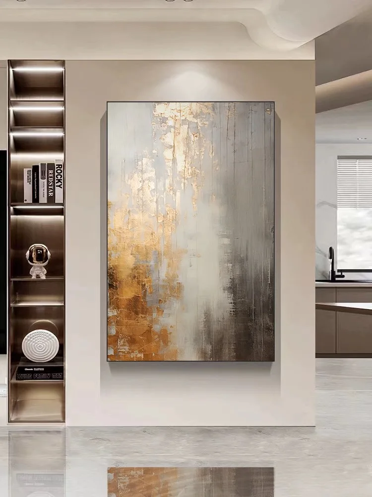 

Abstract Textured Gold Oil Painting On Canvas Hand Painted Modern Wall Art For Home Wall Decor Artwork Living Room Bedroom Decor