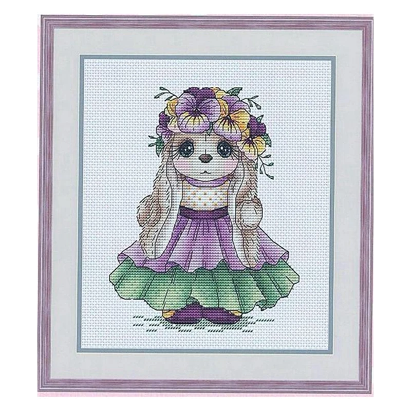 The cross-stitch set 28CT, 18CT, 14CT and 11CT can be selected as the hand-made material pack of printed fabric saga pina rabbit