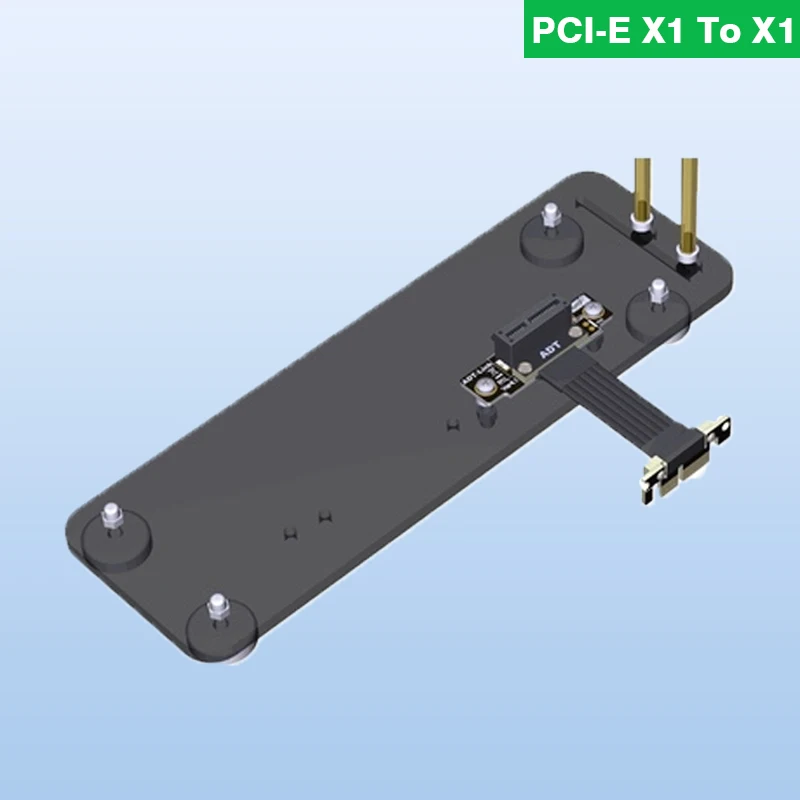 

PCI-E X1 To X1 Turn 90 Degree Upright Dual Right Angle Extension Cables, Including Base of Magnetic Feet PCIe 4.0 X1 (16G/bps)