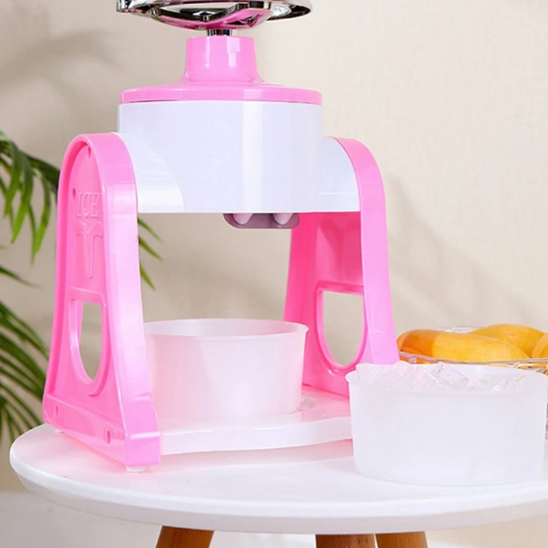 Ice Shaver Manual Hand Crank Shaved Mini Portable Picnic Snow Cone Machine Smoothie Ice Machine Mini Ice Shaver