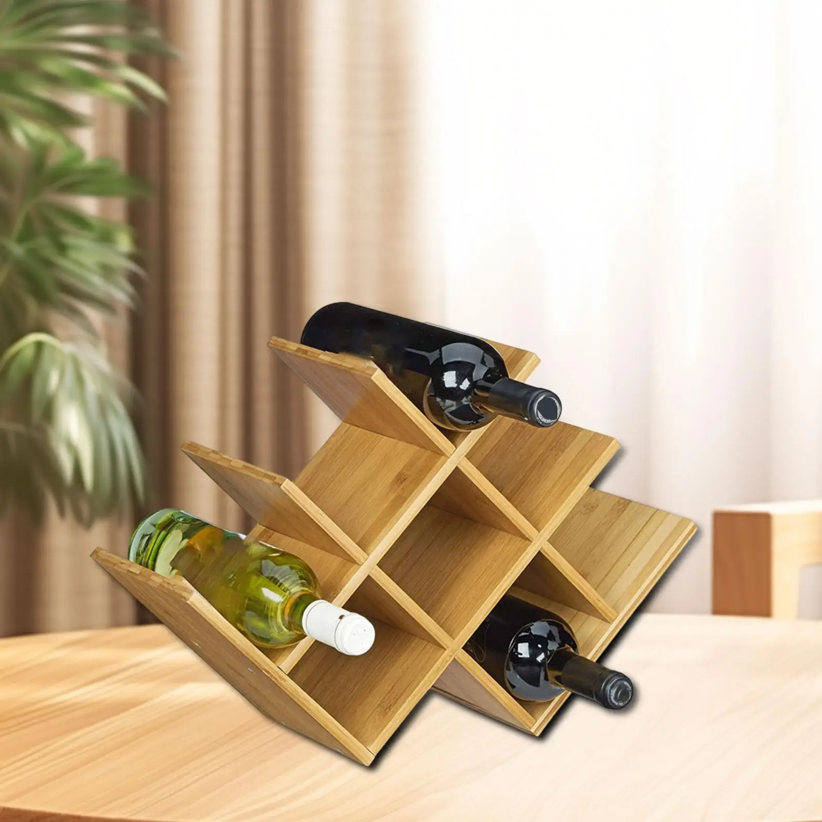 Wood Wine Rack Shelf Bracket Holder for Living Room Counter Cabinet Inserts