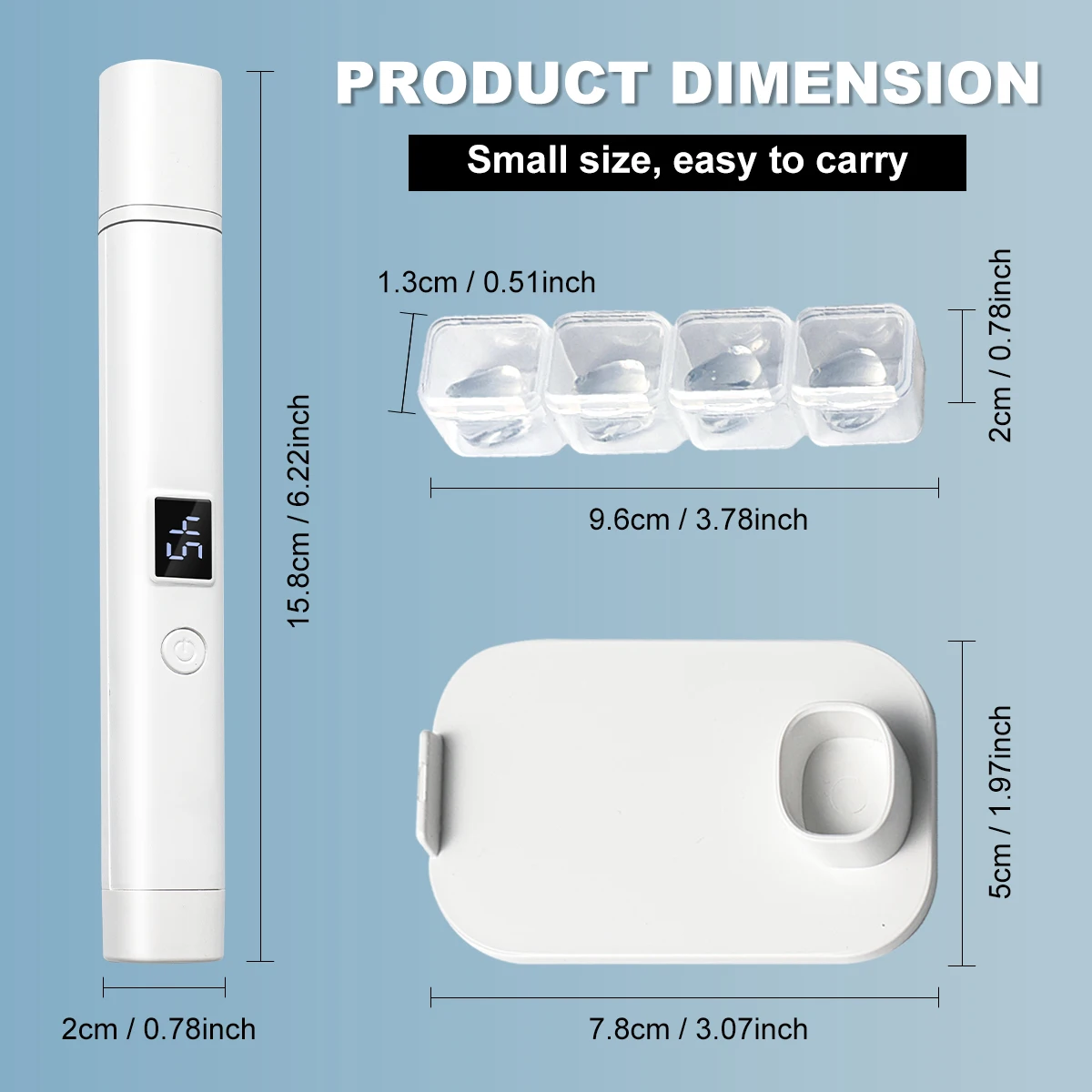 LIMEGIRL Mini LED UV Nail Lamp Rechargeable Gel Polished LED Nail Lamp Retractable Display Timer USB Socket Art Nail Lamp
