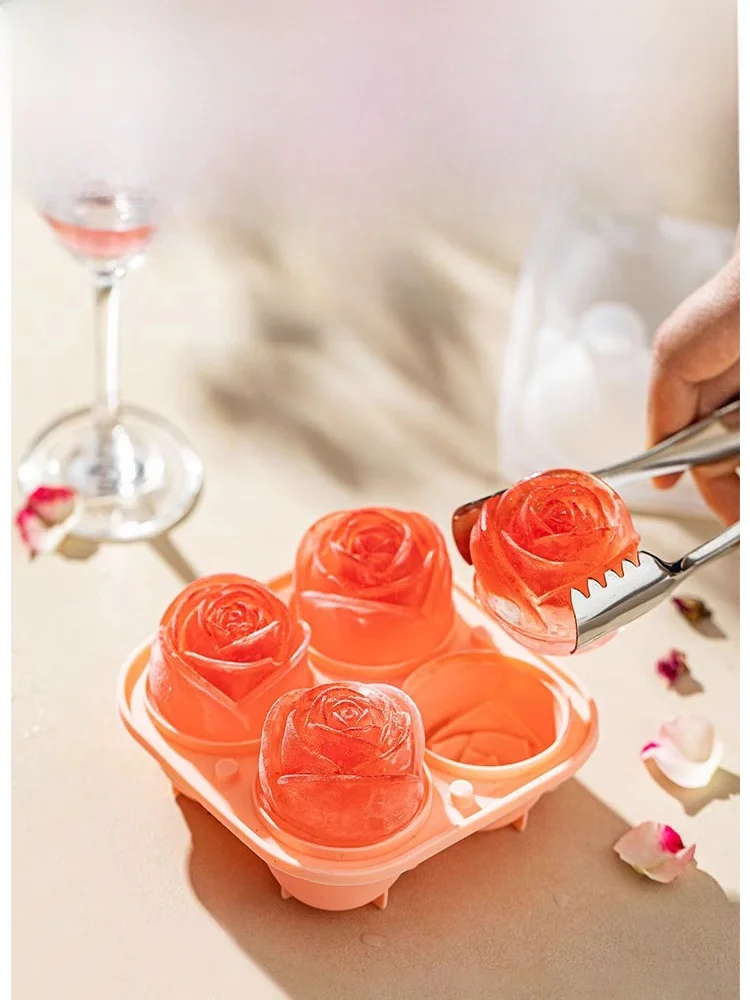 

Силиконовая форма для льда Tlife Rose Food Grade: Кухонный инструмент для домашнего использования, для приготовления ледяных кубиков