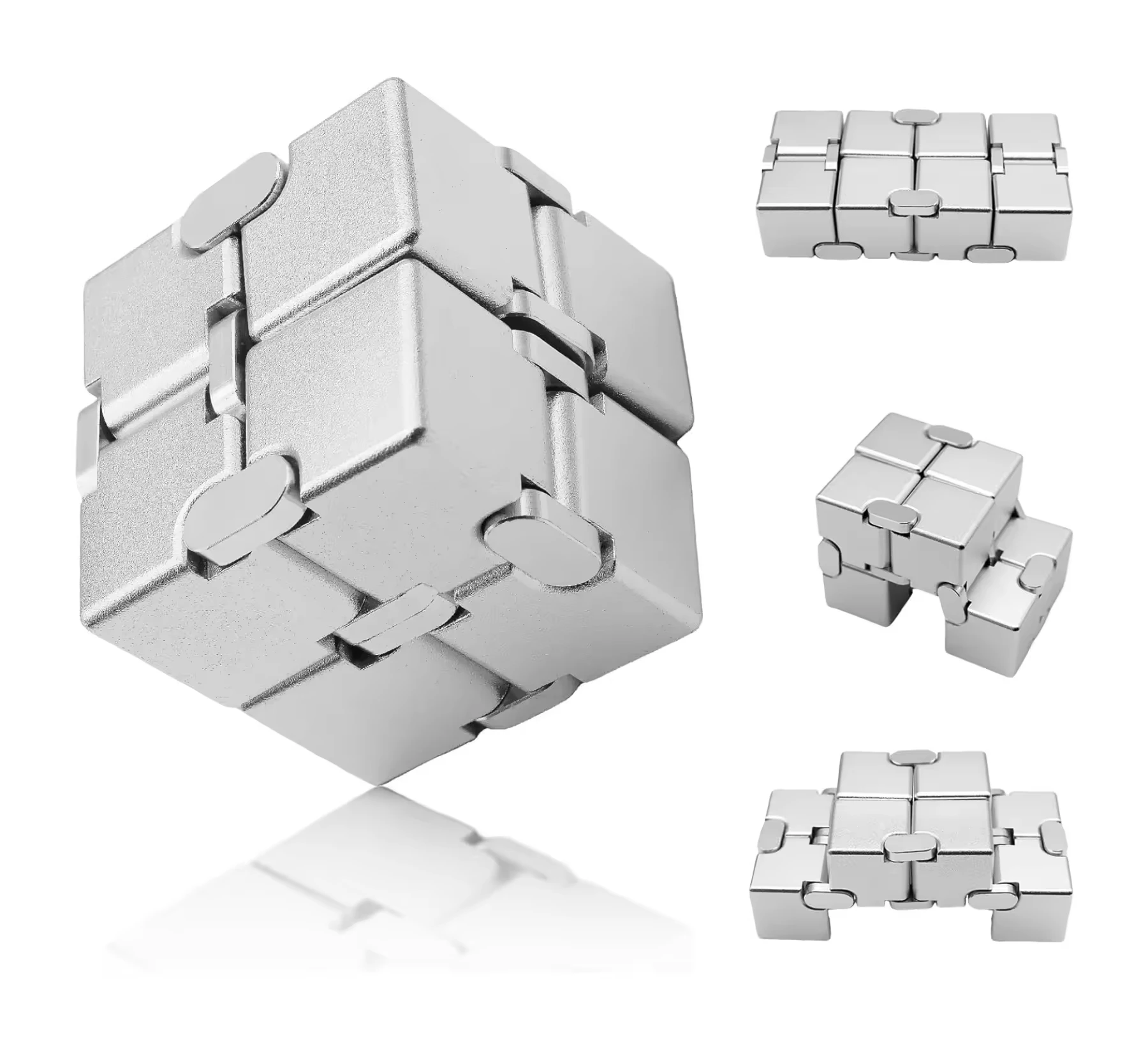 Metalen Infinity Fidget Kubus Speelgoed voor Volwassenen, Cool Home Office Klaslokaal Traval Bureau Gadgets Cadeaus voor Volwassenen