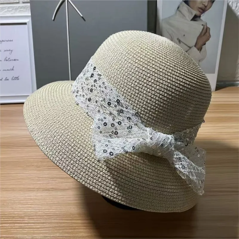 A country-style sunshade hat for women fisherman's during shopping and outings simple that can be folded
