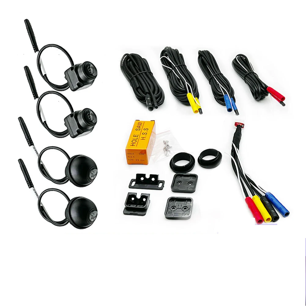 Sistema de Cámara de 360 Grados, Grabación de Conducción en 4 Direcciones, DVR para Auto, Asistencia de Estacionamiento, Cámara de Seguridad para Auto, Cámara Grabadora