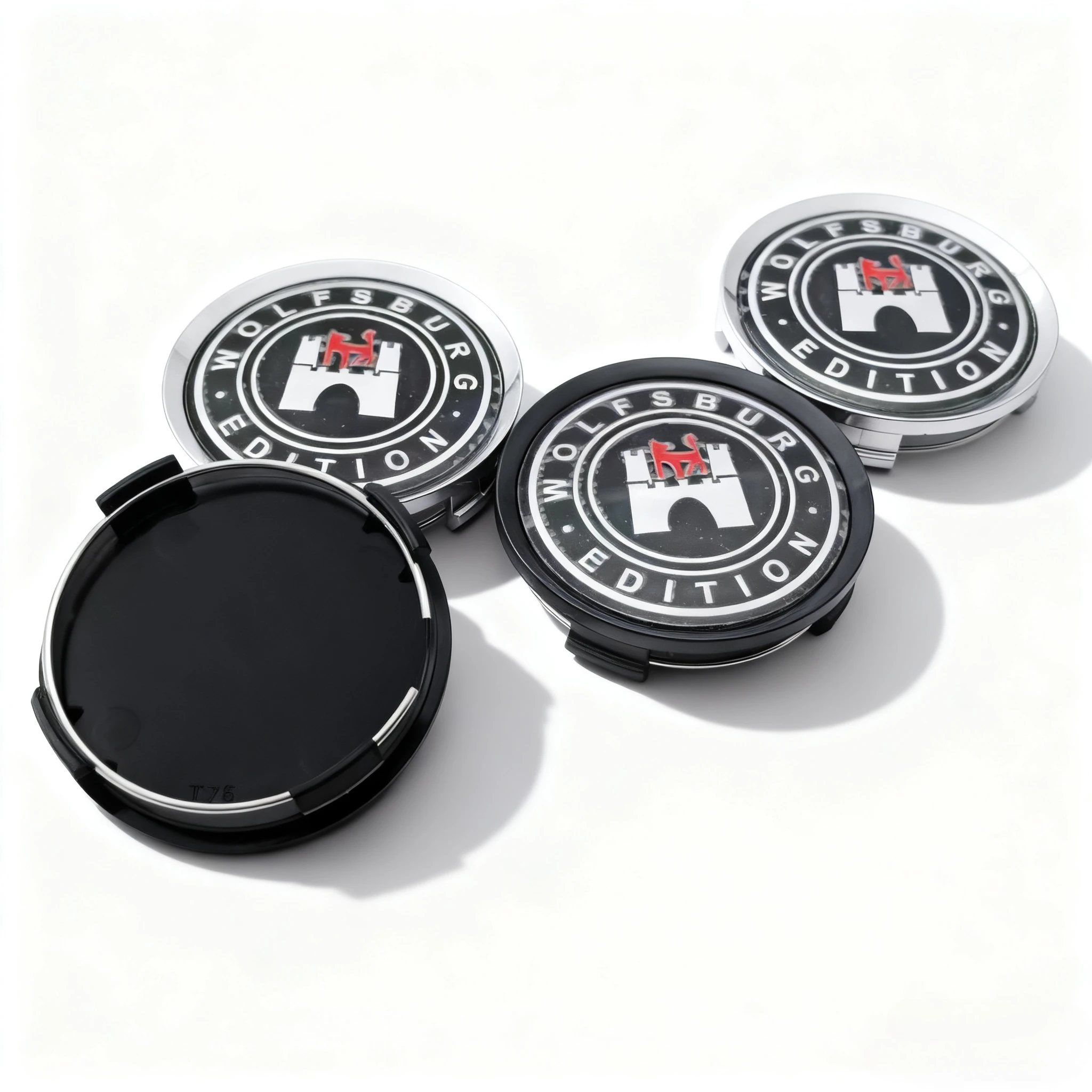 4 قطعة شعار وولفسبيرغ شعار سيارة عجلة مركز قبعات 74 مللي متر 69 مللي متر عجلات غطاء محور الذئب شارة حافة Hubcaps غطاء اكسسوارات السيارات التصميم #1