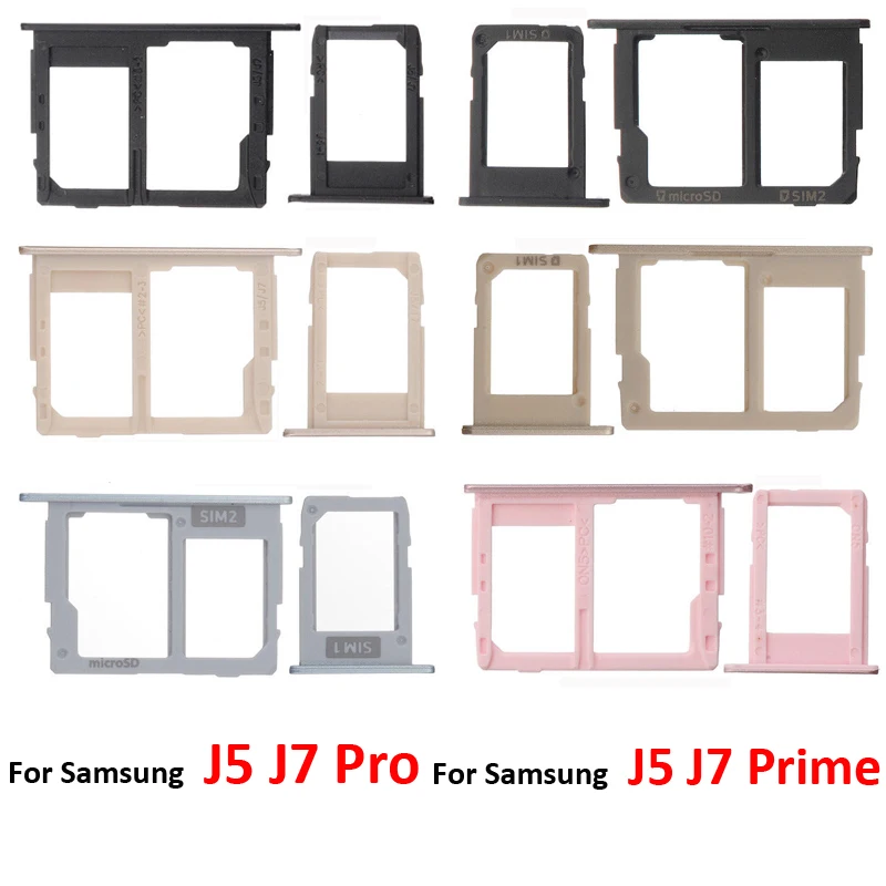 For Samsung Galaxy J5 J7 Pro 2017 J530 J730 J530F J730F Phone New SIM Tray Micro SD Card Tray Holder For J5 J7 Prime G570 G610