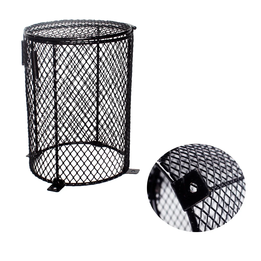 

Anti-Scald Lampshade Iron Reptile Heater Guard Black For Day Night Lights Ceramic Bulb Spotlight Poultry Pet Heating Lamp