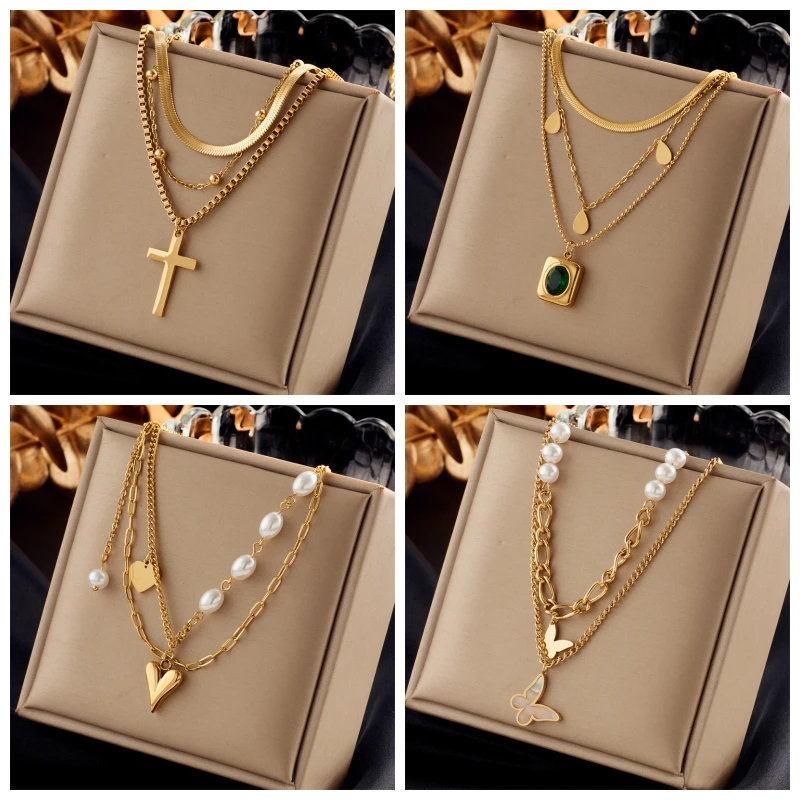 Boho-스위트 사이즈 모조 진주 페르시 목걸이, 여성용 2023 멀티 레이어 신부 칼라 목걸이, 여자의 매력 패션 쥬얼리 