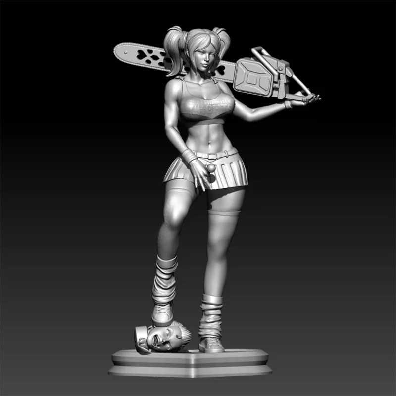 1/24 75mm 1/18 100mm Resin Model Kits Crazy Girl Figure Sculpture Unpainted No Color RW-1245