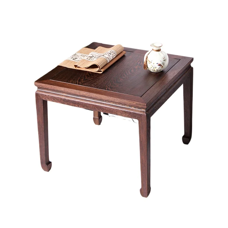 

Chicken wing wood dining table and chairs Chinese long children's study table Solid wood square table Coffee table Small