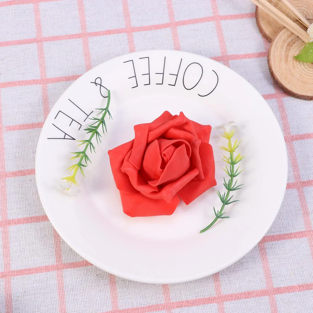 

100 Pcs Artificial Rose Red Flower Heads Foam Flowers Bulk Wedding Fake Roses Flash Bride