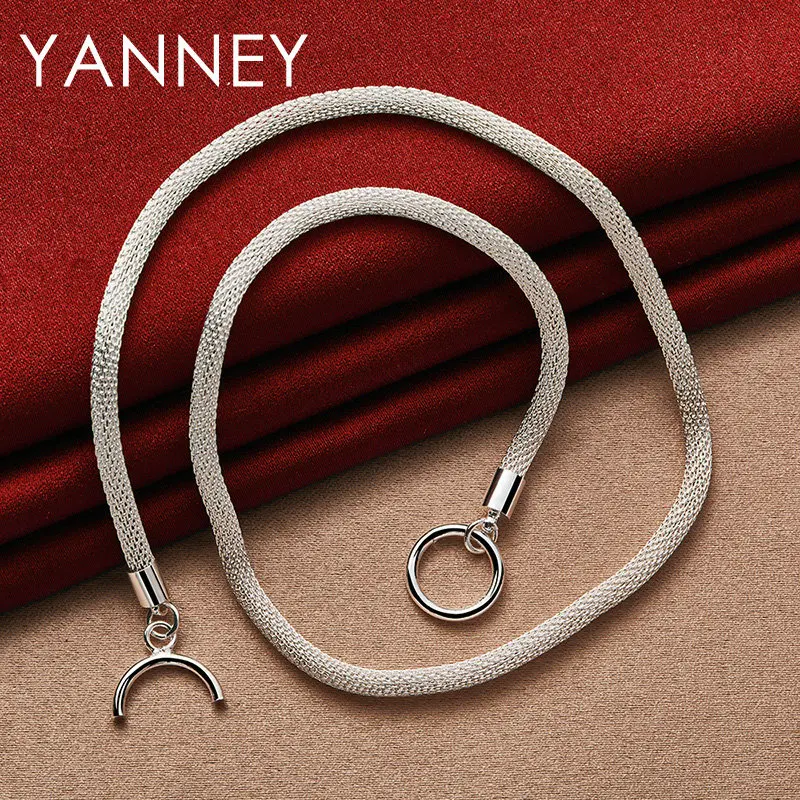 925 Sterling Silver Snake Chain Necklace, 18 Inch