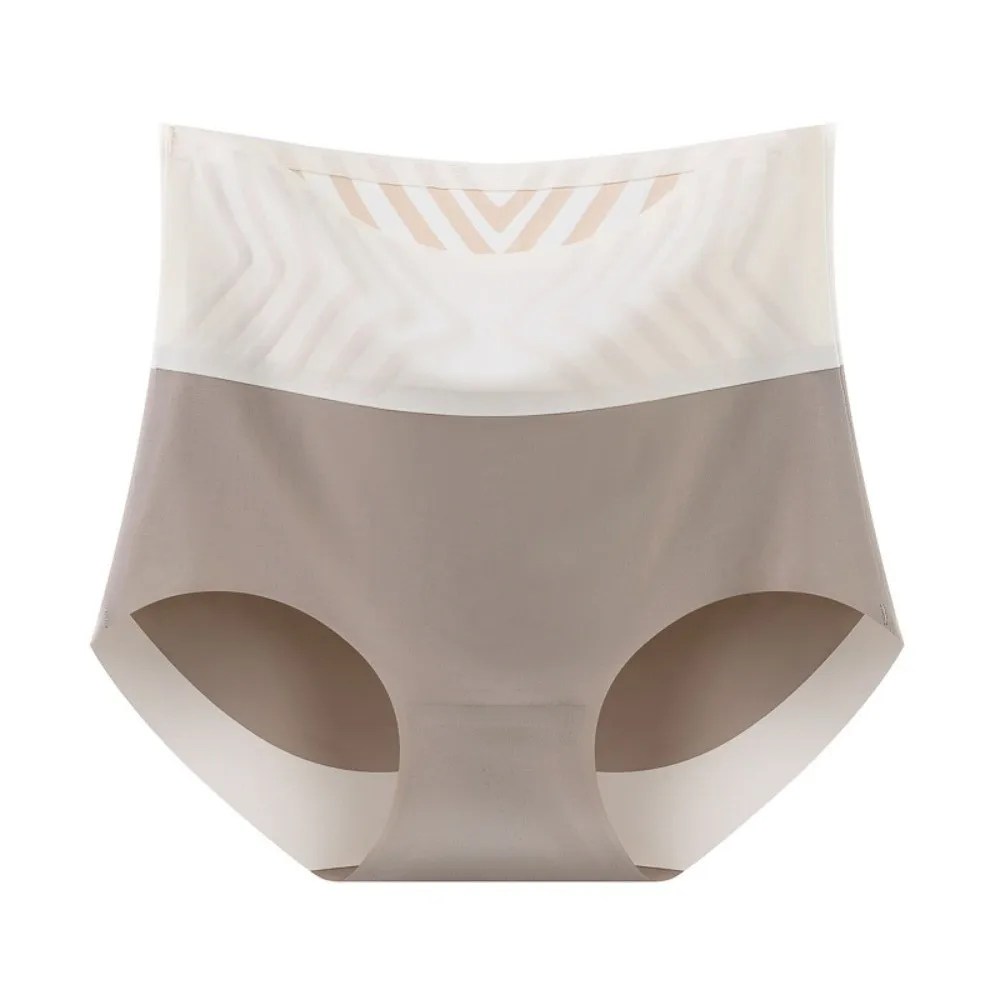 

High Waist Postpartum Body Shaper Ice Silk Panties Large Size Butt Lifter Briefs Shapewear Waist Trainer Seamless Underpants