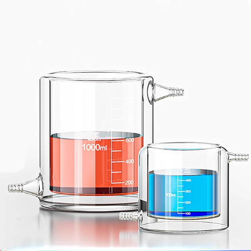 

Jacket beaker Double-layer beaker Photocatalytic reaction device High borosilicate high temperature resistance 1000ml/2000ml