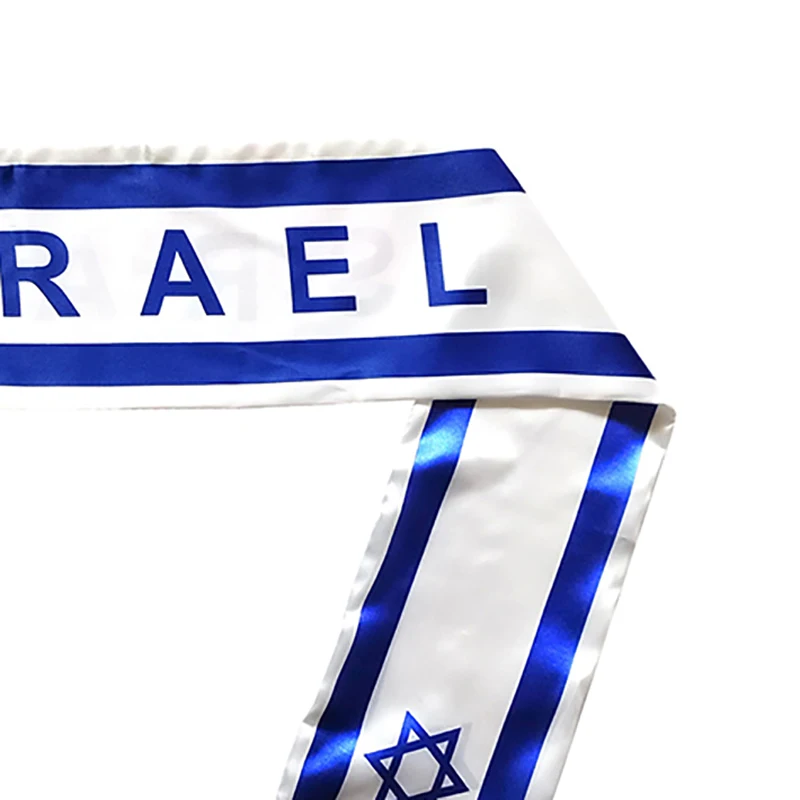 Arincessbo custom banner scarf flag 15x150cm Israeli party sports scarf double-sided pattern