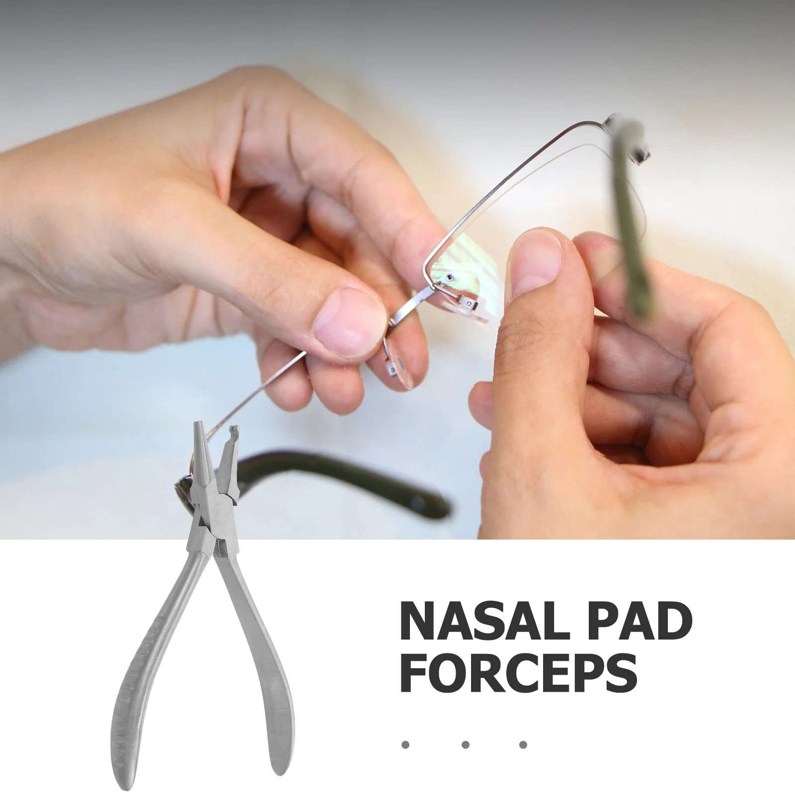 

Nose Pad Plier Stainless Steel Eyeglass Repair Tool White Color Small Hole Glasses Accessories Adjusting Equipment Long Lasting
