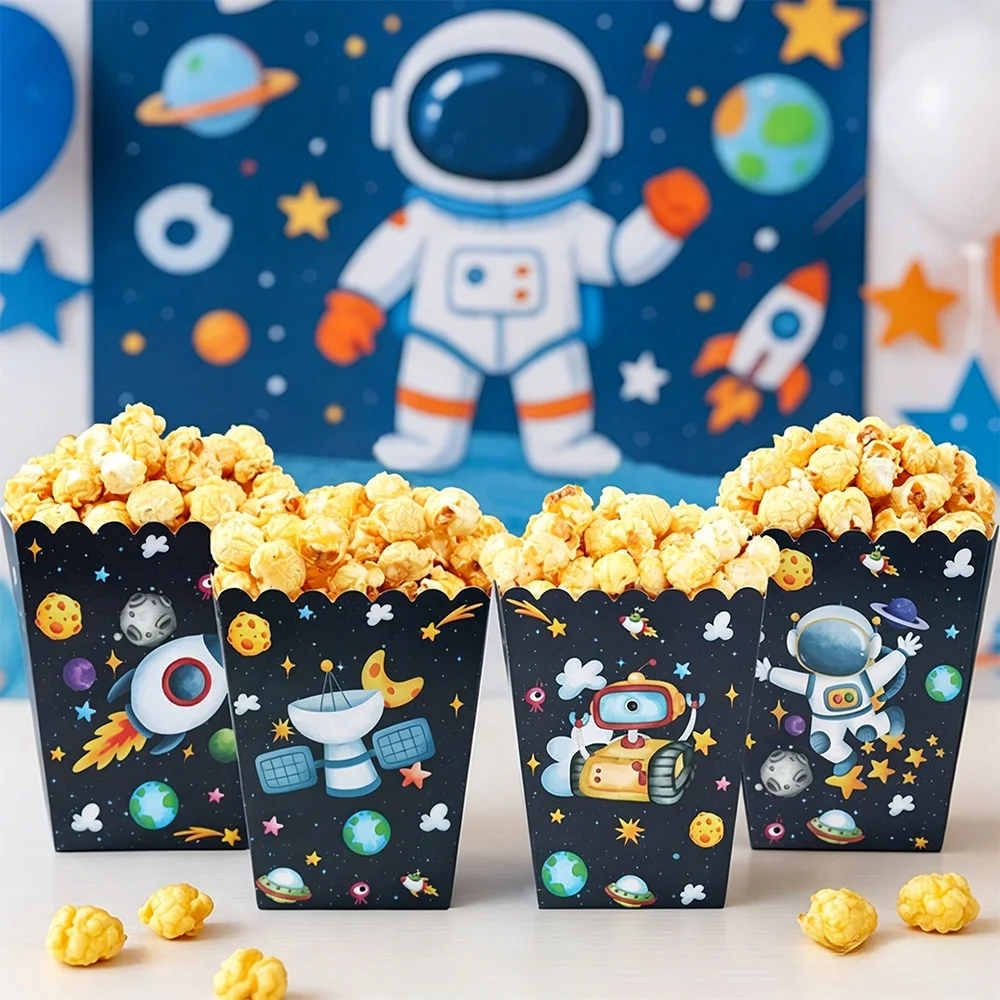 Geschenktüten mit Weltraum-Astronauten- und Planetenmotiv, Süßigkeitentüten, Gastgeschenke für Weltraum-Geburtstage, Dekoartikel für Weltraum-Geburtstagsfeiern – Detail 4