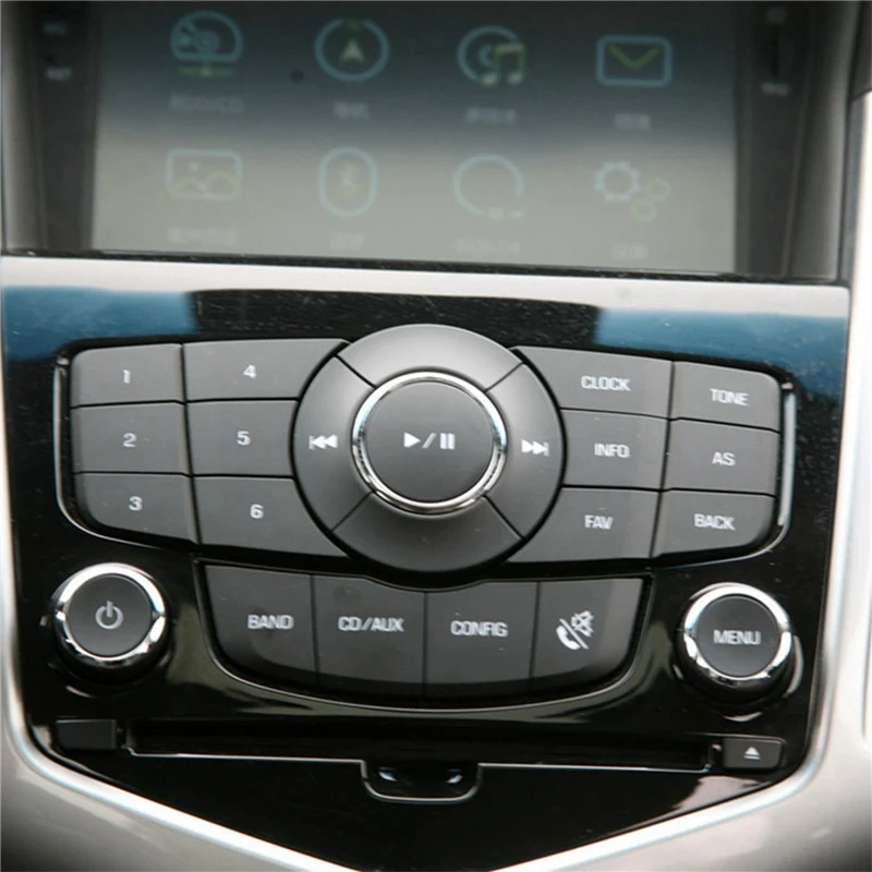 Car Central Multimedia CD Player Control Switch Panel For  Cruze 2012-2015 Radio Control Button Switch Parts