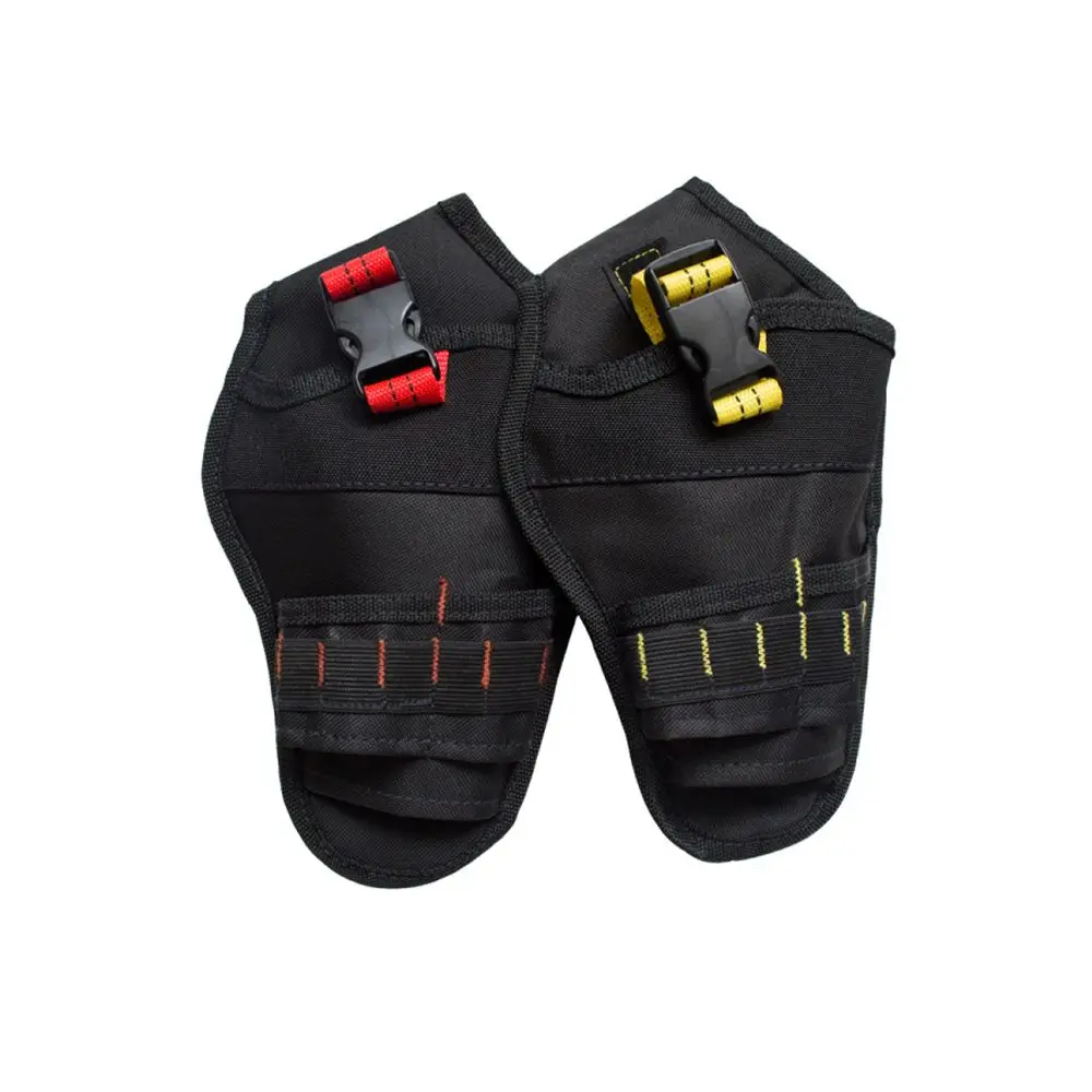 Multi-functional Heavy Duty Drill Pouch Patchwork Color Waterproof Waist Tool Bag Oxford Cloth Power Tool Pocket Hammer