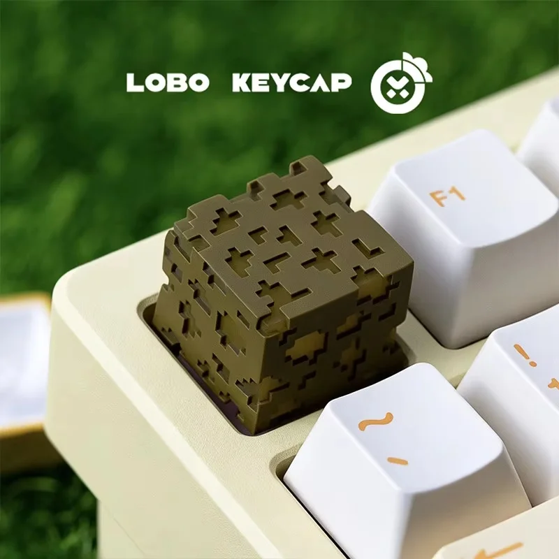 Cartoon Square My World Series Creative Keyboard Decoration Keycap Light-Transmitting Workmanship Resin Material Periphery Gifts view 2