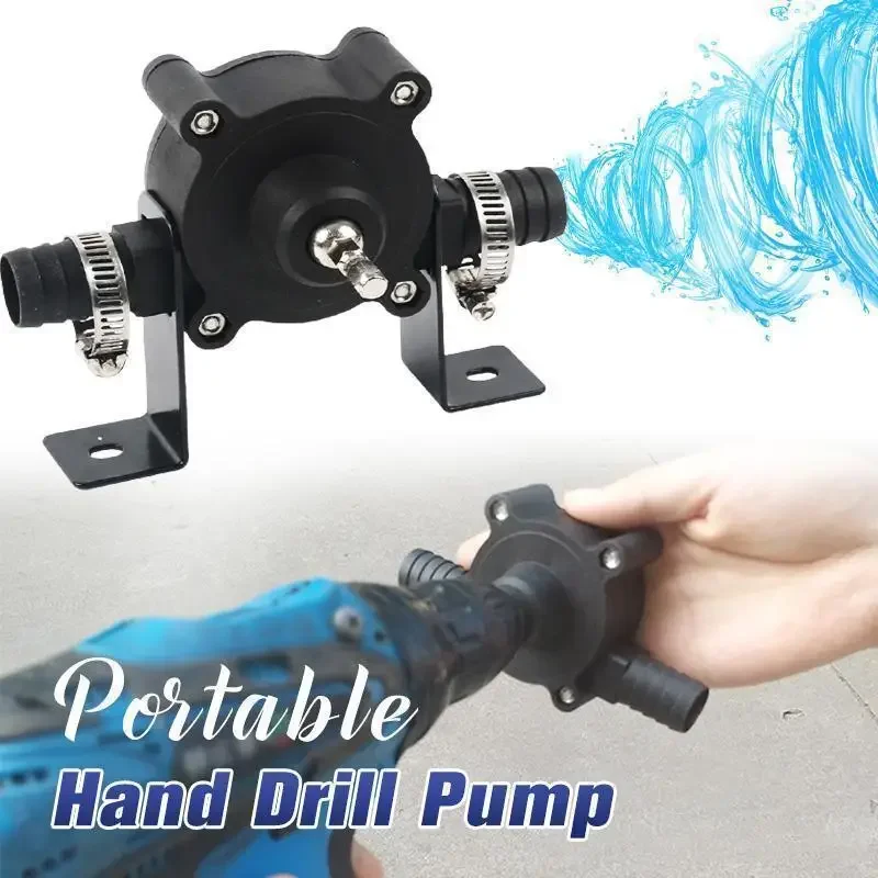 1pcs Portable Hand Electric Drill Pump Self Priming Water Transfer Pump Small Household Pump DrillPump Max. 40 Liters Per Min.