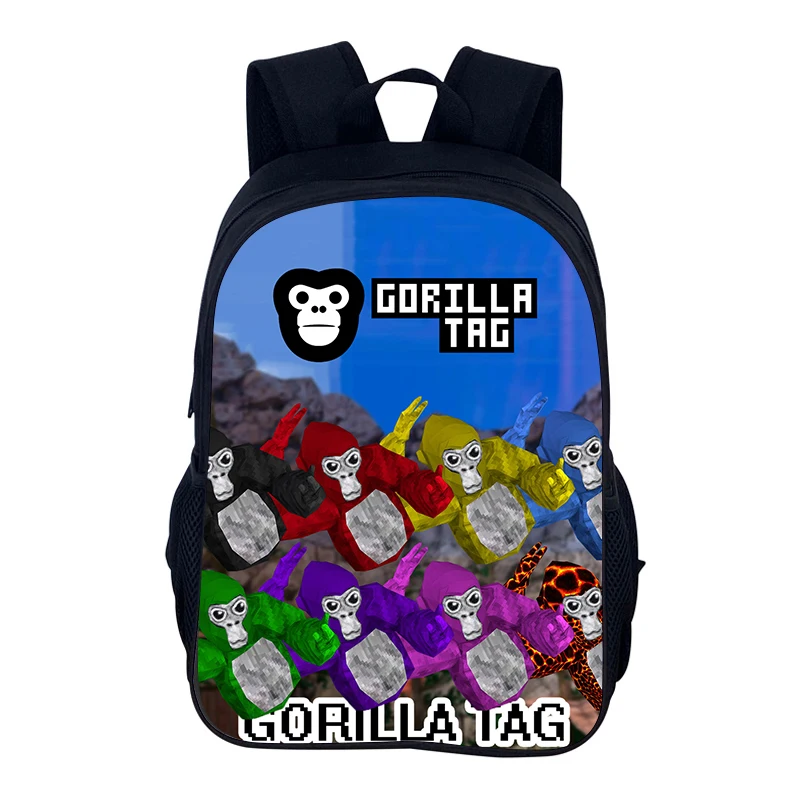 Mochila escolar con etiqueta de gorila, Mochila escolar con etiqueta de gorila, Mochila con etiqueta de gorila, Mochila para estudiantes, regalo de Navidad