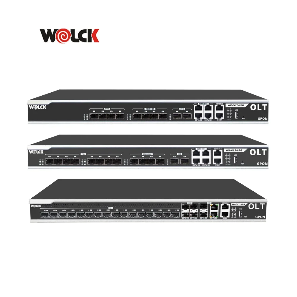 

Wolck New 4 8 16 Puertos Cdata 4-8-16 Portas FTTH Fiber Optical Network 4/8/16 PON Ports GPON XPON OLT