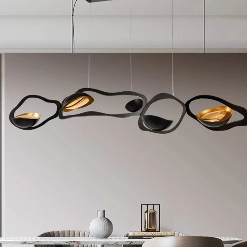 

Muscularity Pendant Light Nordic Black And Gold Chrome Chandelier For Living Room Hotel Lobby Kitchen Designer Pendant