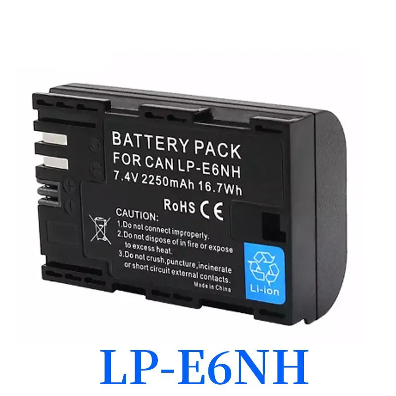 LP-E6NH Battery DSLR EOSR5 R6 Camera EOS 70D Mark II High Speed Continuous Shooting 7.4V 2250MAH lithium battery