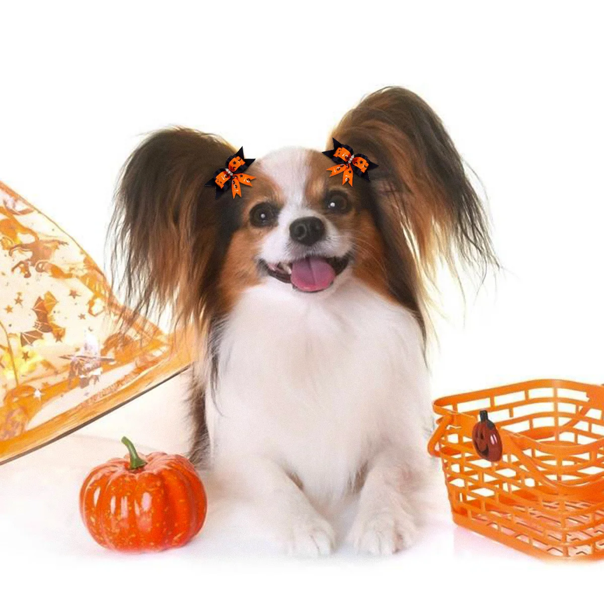 

10pcs Pet Headwear Dog Hair Flower Halloween Party Headdress For Dogs Bright Long Lasting Safe Pet Supplies Festival Costume