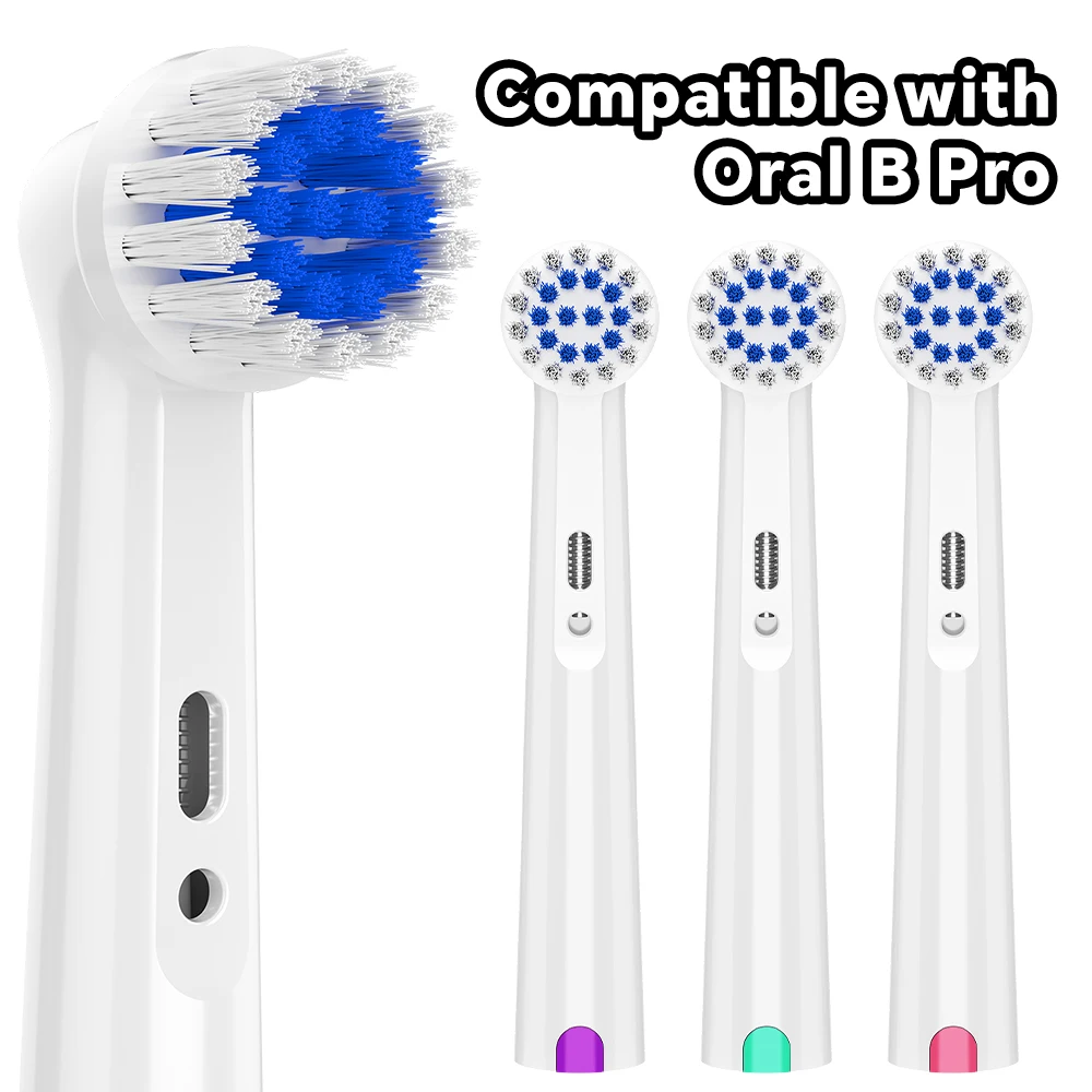 4/12/20 Count Soft Bristles Replacement Brush Heads Compatible with Oral B Electric Toothbrush, for Pro 1000 100 7500