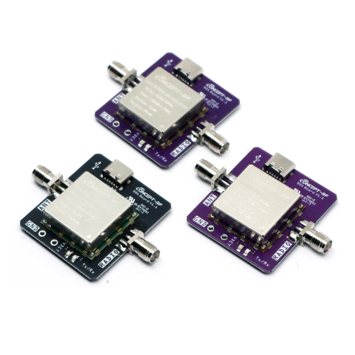 【セール中】2.4Ghz 5.8Ghz 2W RF 双方向アンプ信号パワーブースト WIFI ドローンビデオ画像伝送 868Mhz 915M ヘリウムマイナー LORA
