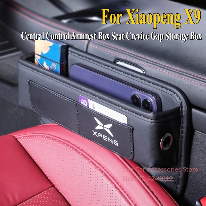 

Для Xiaopeng Xpeng X9 2024, подлокотник с центральным управлением, ящик для хранения сиденья, щелевой ящик для хранения салона автомобиля, модифицированные принадлежности, аксессуары