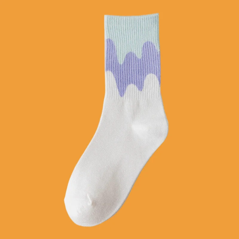 Chaussettes confortables et décontractées pour femmes, 11/22 paires, en dentelle, broderie tulipe, en coton, respirantes, mi-tube