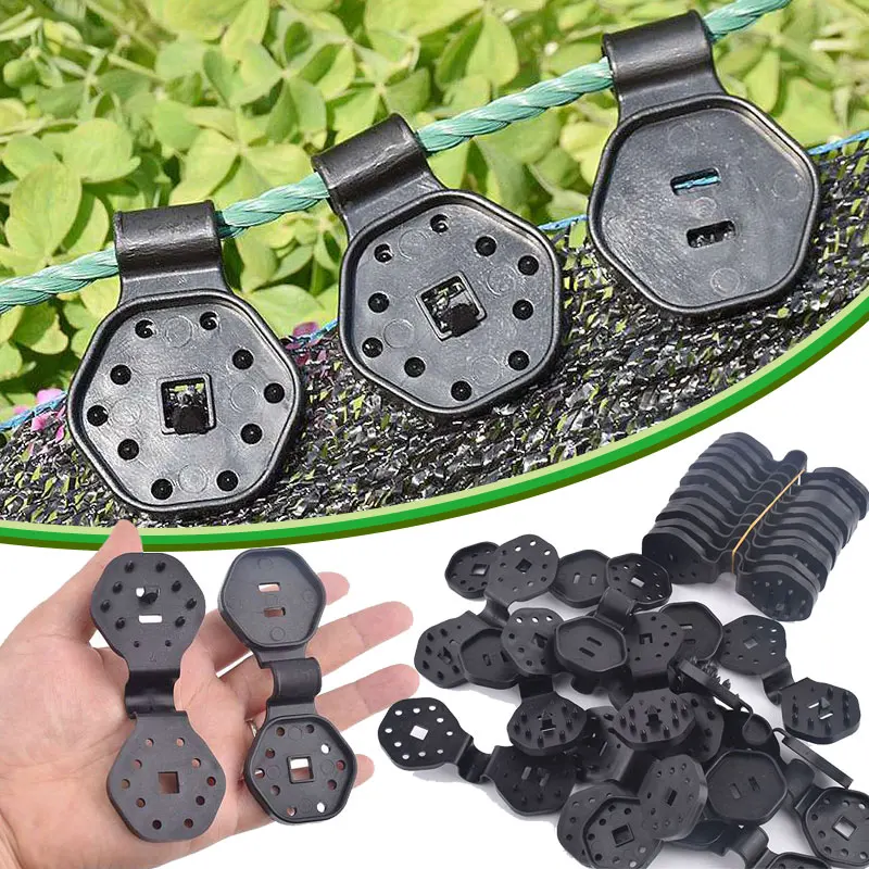 10~50pcs Black Shade Cloth Clips Shade Fabric Clamps Accessories Grommets Net Mesh Cover Sunblock Fabric In Garden tting Hook