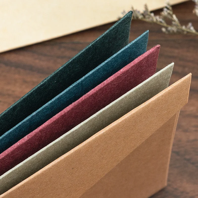 10pcs/lot Vintage Gold Envelopes for Invitations Kraft Paper Gift Card Window Envelope Wedding Letter Set Mailer Stationery