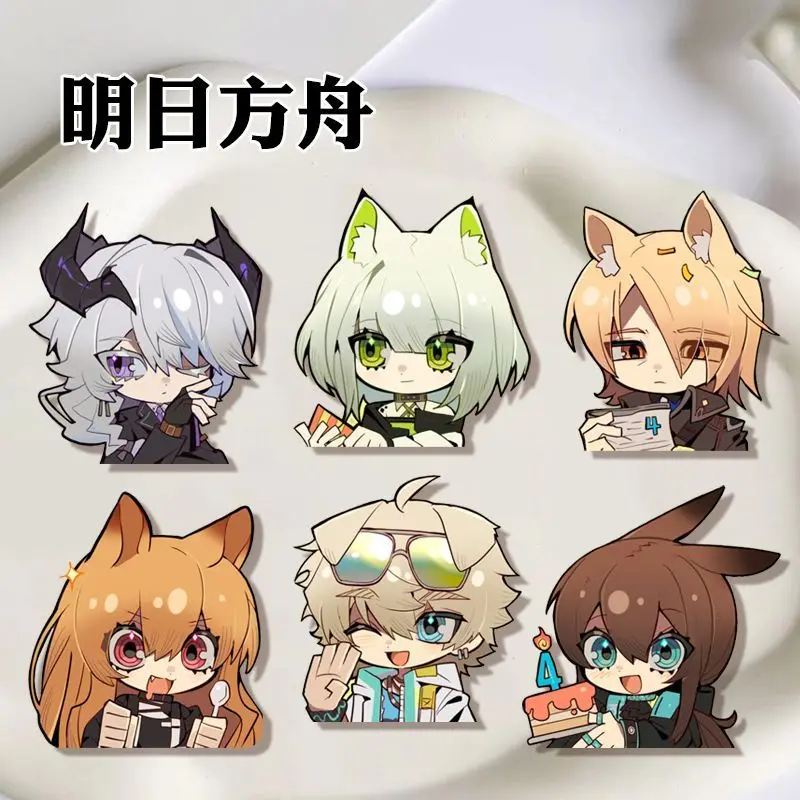 

6 шт. аниме Arknights Amiya Amiya Doctor, милый значок, куртка, джинсы, булавка с лацканами, коллекция, подарок на Хэллоуин, аксессуары, брошь, орнамент
