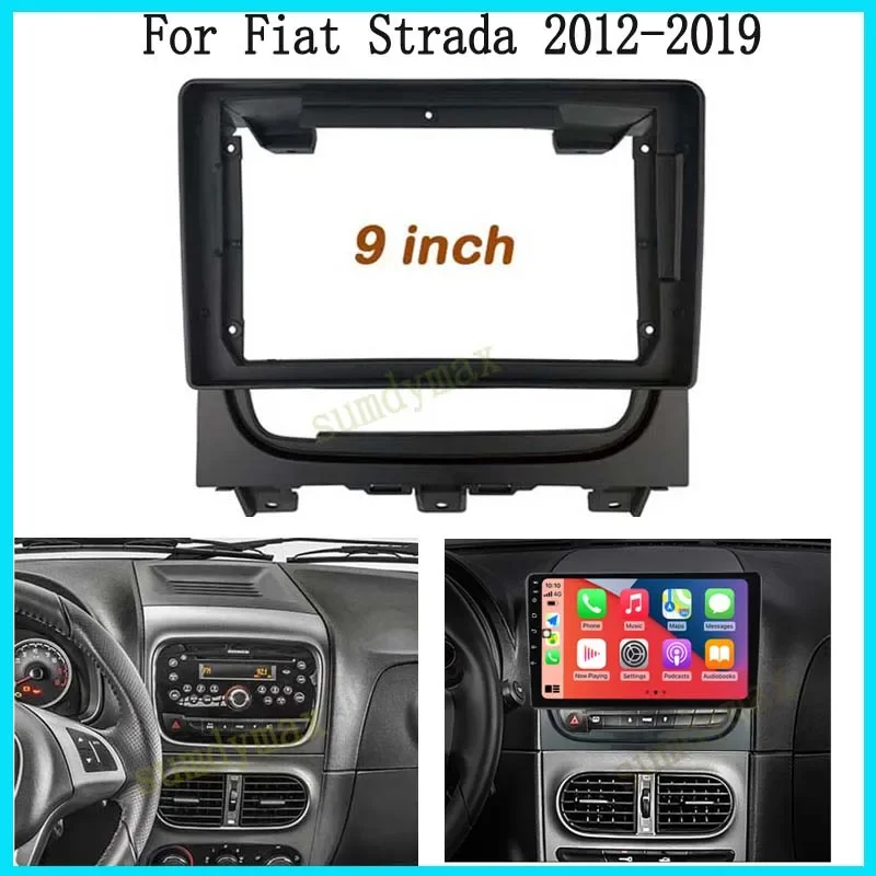 9inch 1din  Android car Radio For Fiat Strada Idea 2012 -2016 Radio Fascia Frame Adapter CD Panel Dash Trim Bezel